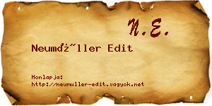 Neumüller Edit névjegykártya